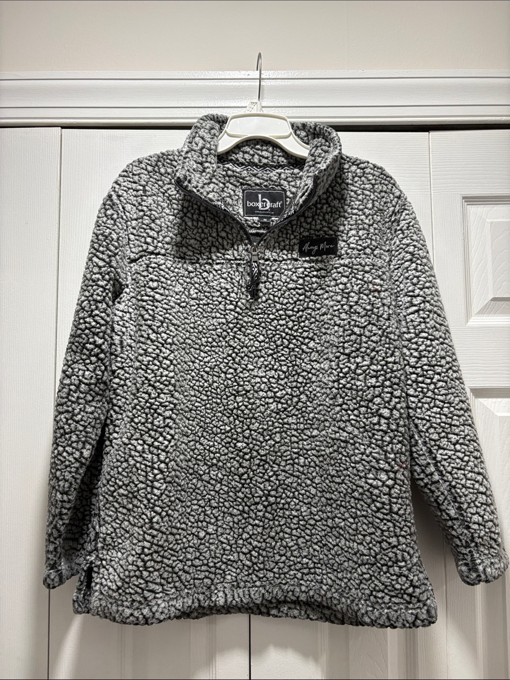 Always More Gray Black Sherpa Quarter-Zip Pullover